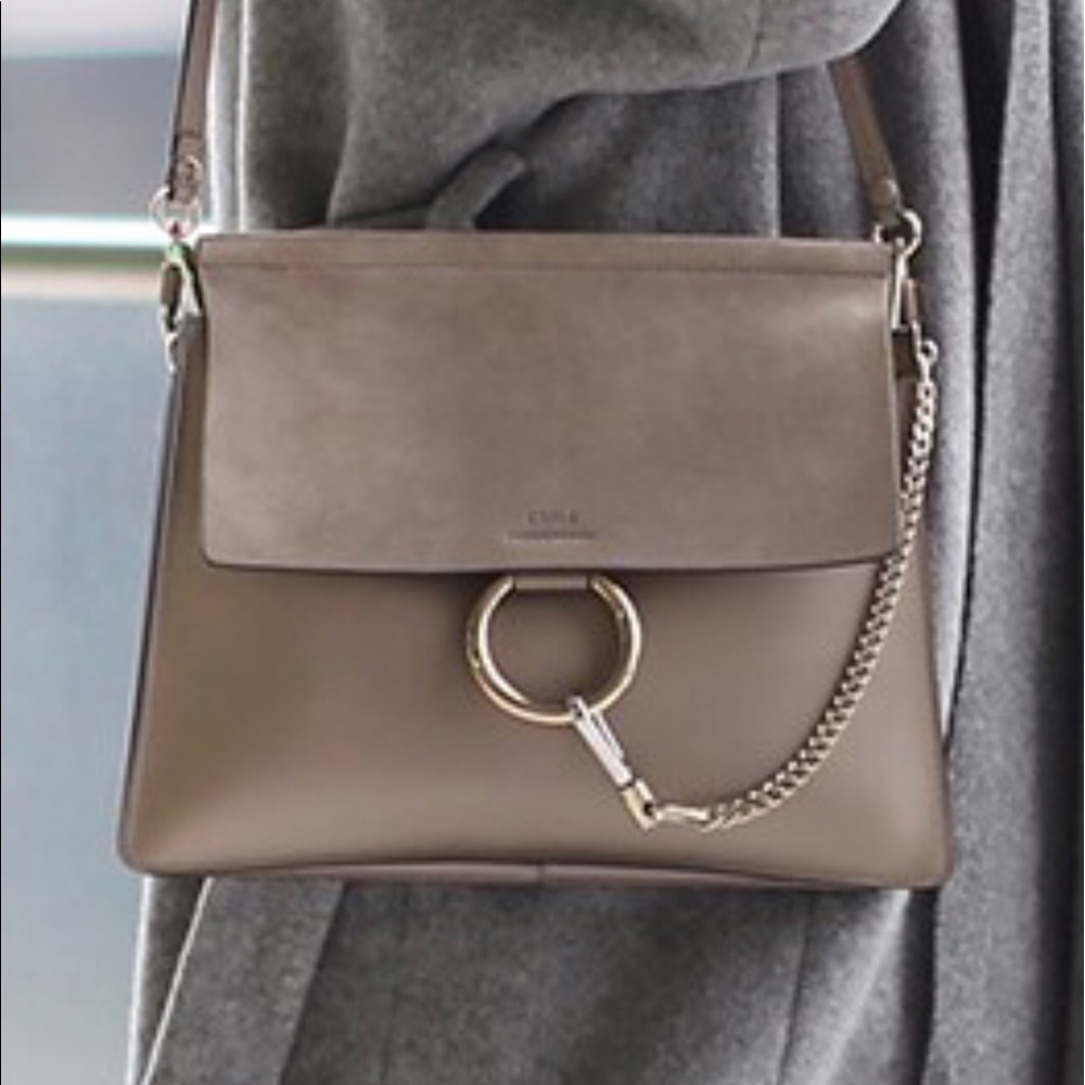 Chloe Faye Bag (Medium)- Gray/Taupe